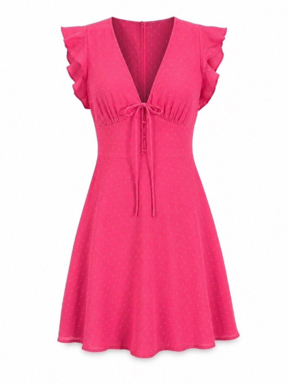 Stradivarius Pink V Neck  A Line Dress Juniors Size L